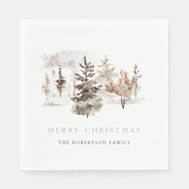 Weihnachten Winterlandschaft Neapel Serviette (Vorderseite)