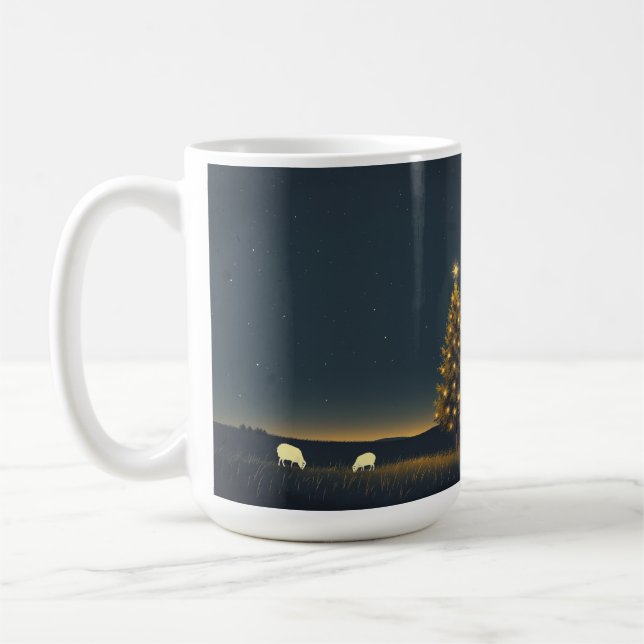 Weihnachten Winternachtsabend-Tasse Kaffeetasse (Links)