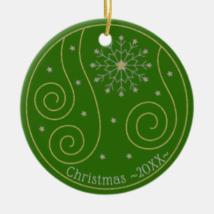 Weihnachten "Wirbel & Twirls" Ornament Persönlich 