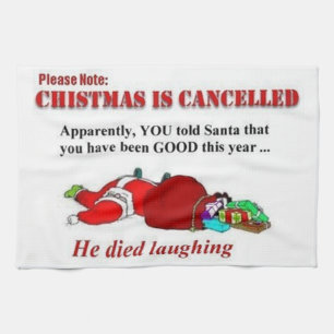 Weihnachten wird annulliert geschirrtuch