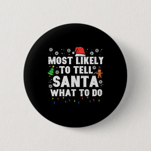 Weihnachten wird dem Weihnachtsmann wahrscheinlich Button
