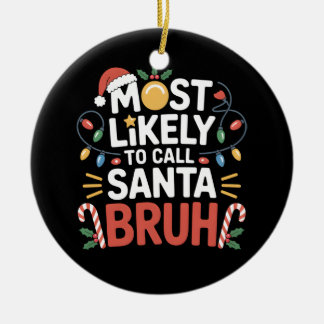 Weihnachten wird die Familie Santa Bruh Xmas nenne Keramik Ornament