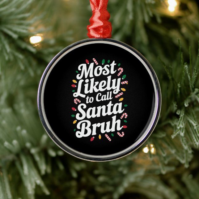 Weihnachten wird die Familie Santa Bruh Xmas nenne Ornament Aus Metall (Baum)