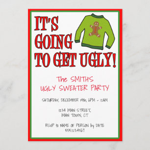 Weihnachten wird ein süßes Weihnachtsfest Einladung