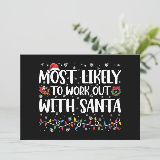 Weihnachten wird höchstwahrscheinlich mit der Fami Einladung (Stehend Vorderseite)