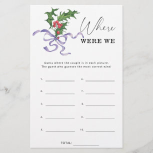 Weihnachten Wo waren wir Brautparty