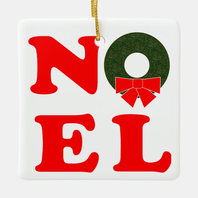 WEIHNACHTEN Wreath Keramikornament (Vorderseite)