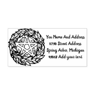 Weihnachten Wreath Pentagramm Pagan Pentagram Holi Permastempel