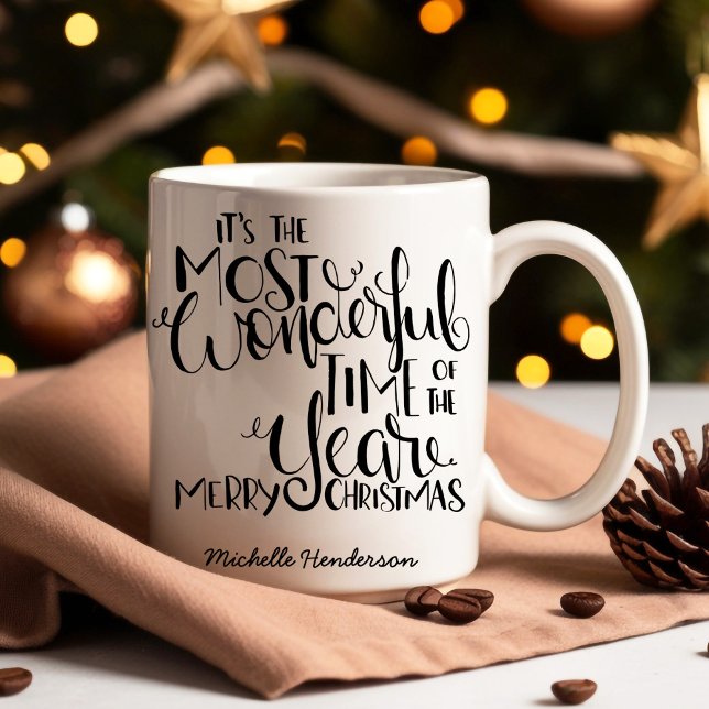 Weihnachten Wunderbare Zeit des Jahres Kaffeetasse (It's the most wonderful time of the year! Enjoy this mug through the holidays)