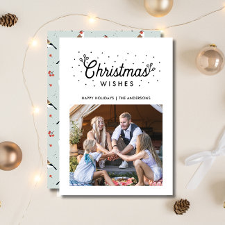 Weihnachten wünscht Boho Bird Family Foto Weihnach