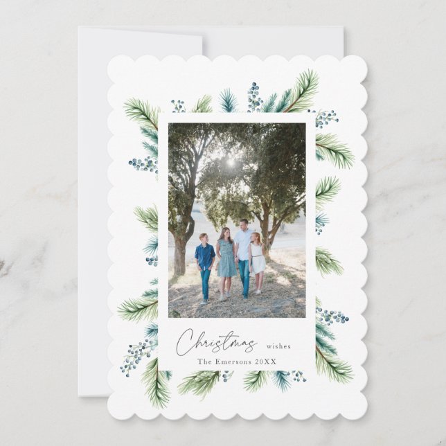 Weihnachten wünscht Boho Spruce und Fir (Vorderseite)