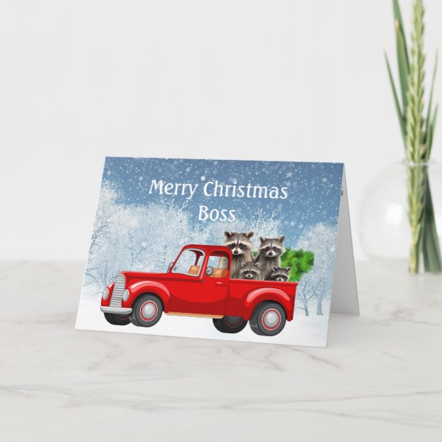 Weihnachten wünscht Boss Gesamtlast der Raccoons (Vorderseite)