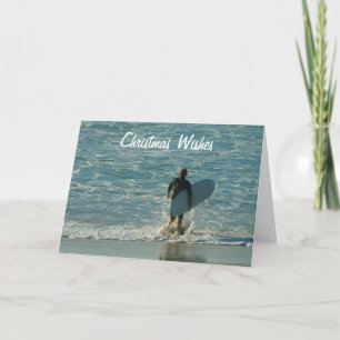 Weihnachten wünscht (der Surfer, der heraus
