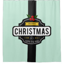 Weihnachten wünscht Duschvorhang