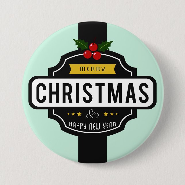 Weihnachten wünscht große Taste Button (Vorderseite)