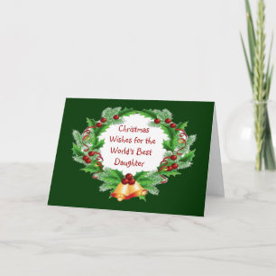 Weihnachten wünscht Holly Berry Wreath für Tochter