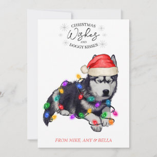 Weihnachten wünscht Hund Welpen Kisses Niedlichen