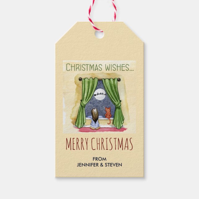 Weihnachten wünscht Kind & Kinder Weihnachten Weih Geschenkanhänger (Vorderseite)