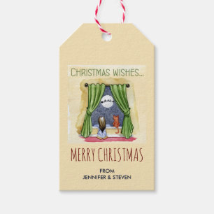 Weihnachten wünscht Kinder-u. Geschenkanhänger