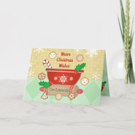 Weihnachten wünscht kundenspezifische Backgrußkart