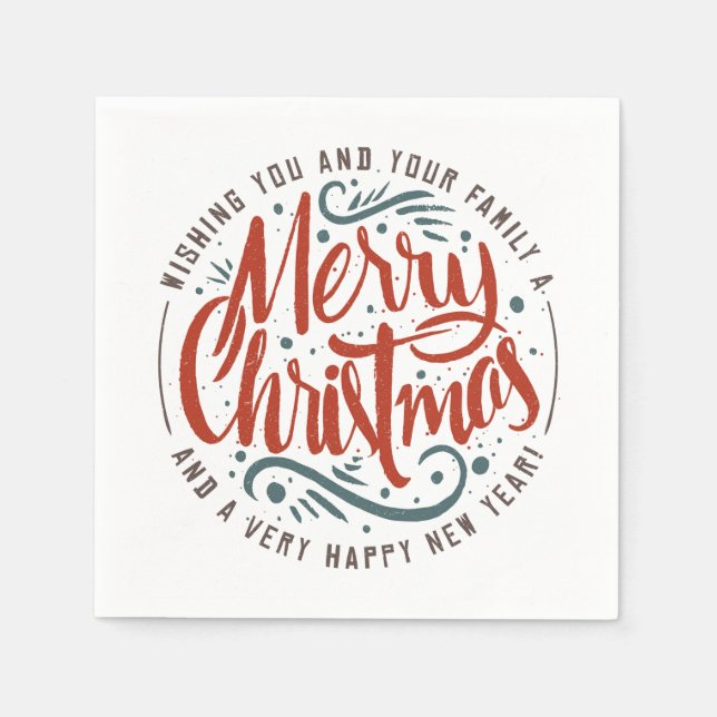Weihnachten wünscht Napkins Serviette (Vorderseite)