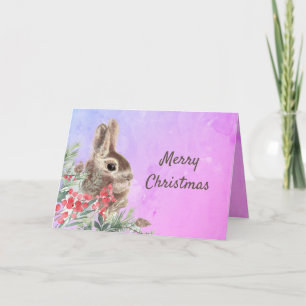 Weihnachten wünscht Niedliche Bunny Rabbit Blank