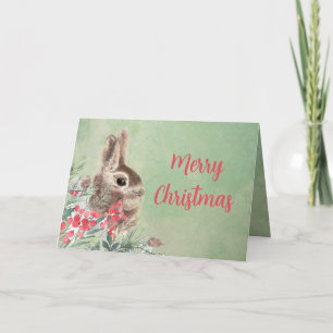 Weihnachten wünscht Niedliches Bunny Rabbit