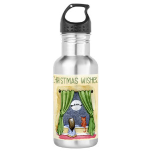 Weihnachten wünscht Niedliches Kind & Kitchen Weih Edelstahlflasche