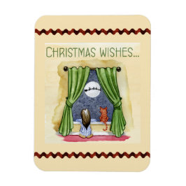 Weihnachten wünscht Niedliches Kind & Kitchen Weih Magnet