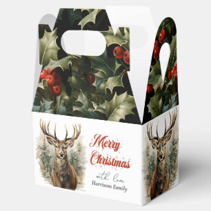 Weihnachten wünscht Rustic Rentier Geschenkschachtel