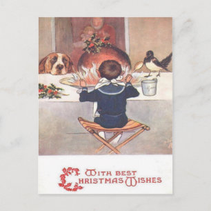 Weihnachten wünscht Vintag 1906 Weihnachtskarte