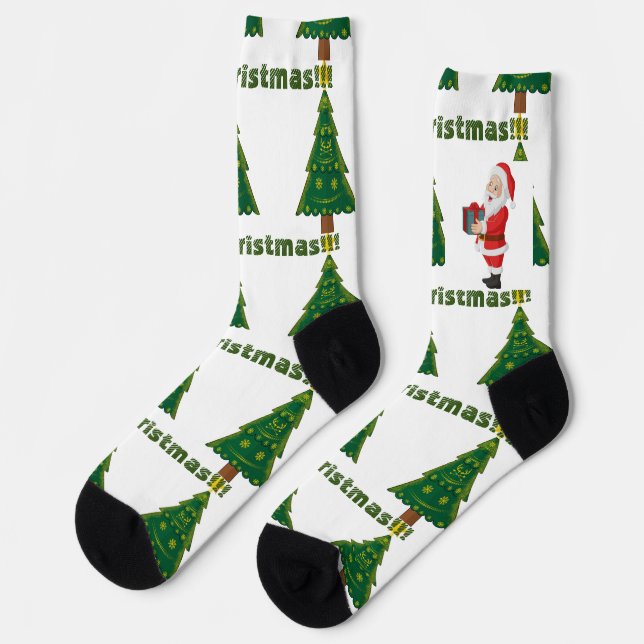 Weihnachten wünscht Weihnachtsgeschenke Premium Cr Socken (Linkes Detail)