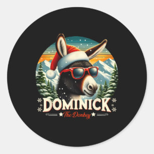 Weihnachten Xmas Dominick The Donkey Weihnachten E Runder Aufkleber