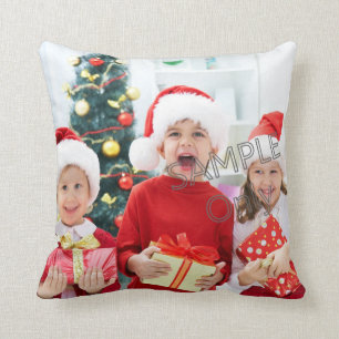Weihnachten Xmas Foto-Vorlage Kinder oder Familie Kissen