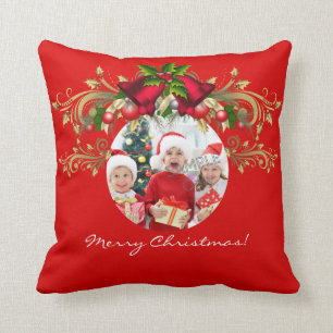 Weihnachten Xmas Fotovorlage 4 Kinderfamilie Kissen