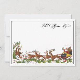 Weihnachten Xmas Santa Schlitten Rentier Grenze