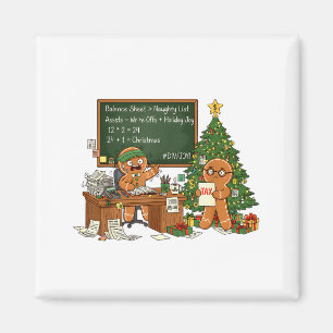 Weihnachten Xmas Stimmung Buchhalter Buchhaltung L Magnet