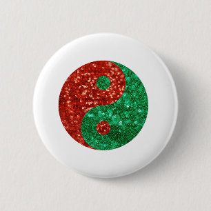 Weihnachten Yin Yang Button