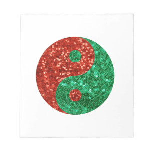 weihnachten yin yang notizblock