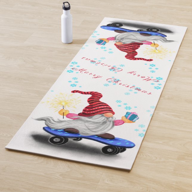 Weihnachten Yoga Mat Gnome mit Geschenken Yogamatte (Beispiel)