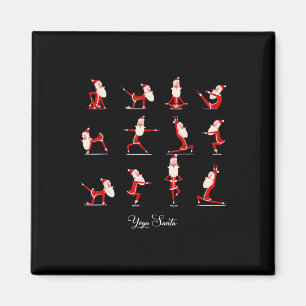 Weihnachten Yoga Pose Santa Namaste Namasleigh Magnet