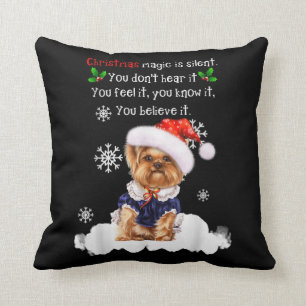 Weihnachten Yorkshire Terrier Funny Yorkie Welpe Kissen