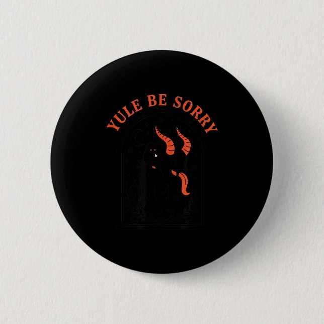 Weihnachten Yule Sei Traurig Krampus, Dunkler Kram Button (Vorderseite)