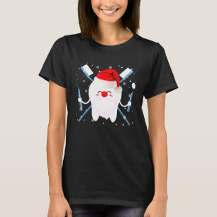 Weihnachten Zahnarzt Dental Tooth Match Chri T-Shirt