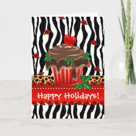Weihnachten Zebra Cupcake Leopard Herz
