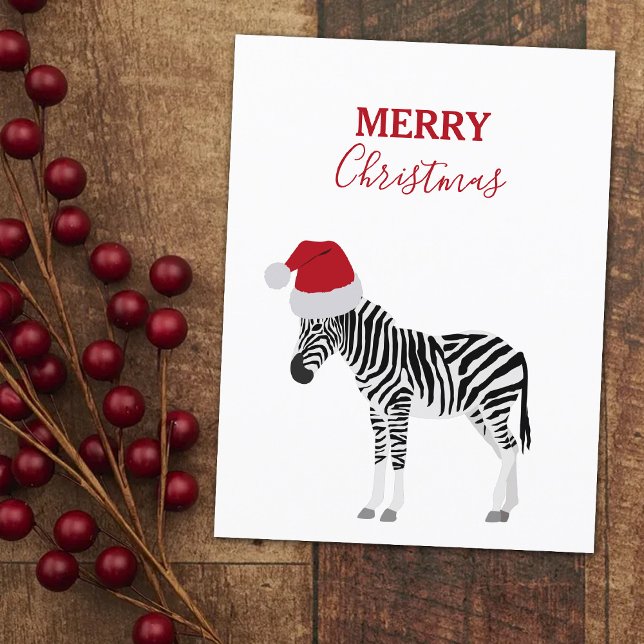 Weihnachten Zebra Funny Animal mit Weihnachtsmannm (Von Creator hochgeladen)