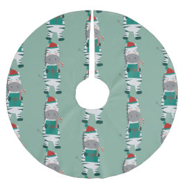 Weihnachten zebra santa Claus hässlichen Weihnacht Polyester Weihnachtsbaumdecke