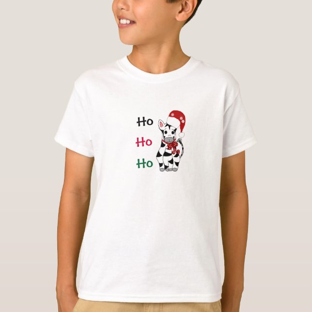 Weihnachten Zebra T-Shirt (Vorderseite)