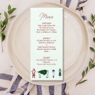 Weihnachten Zeichnend Menükarte