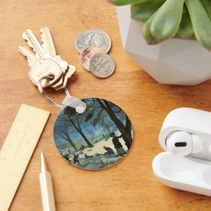 Weihnachten, Zentralpark im Winter Glackens Schlüsselanhänger